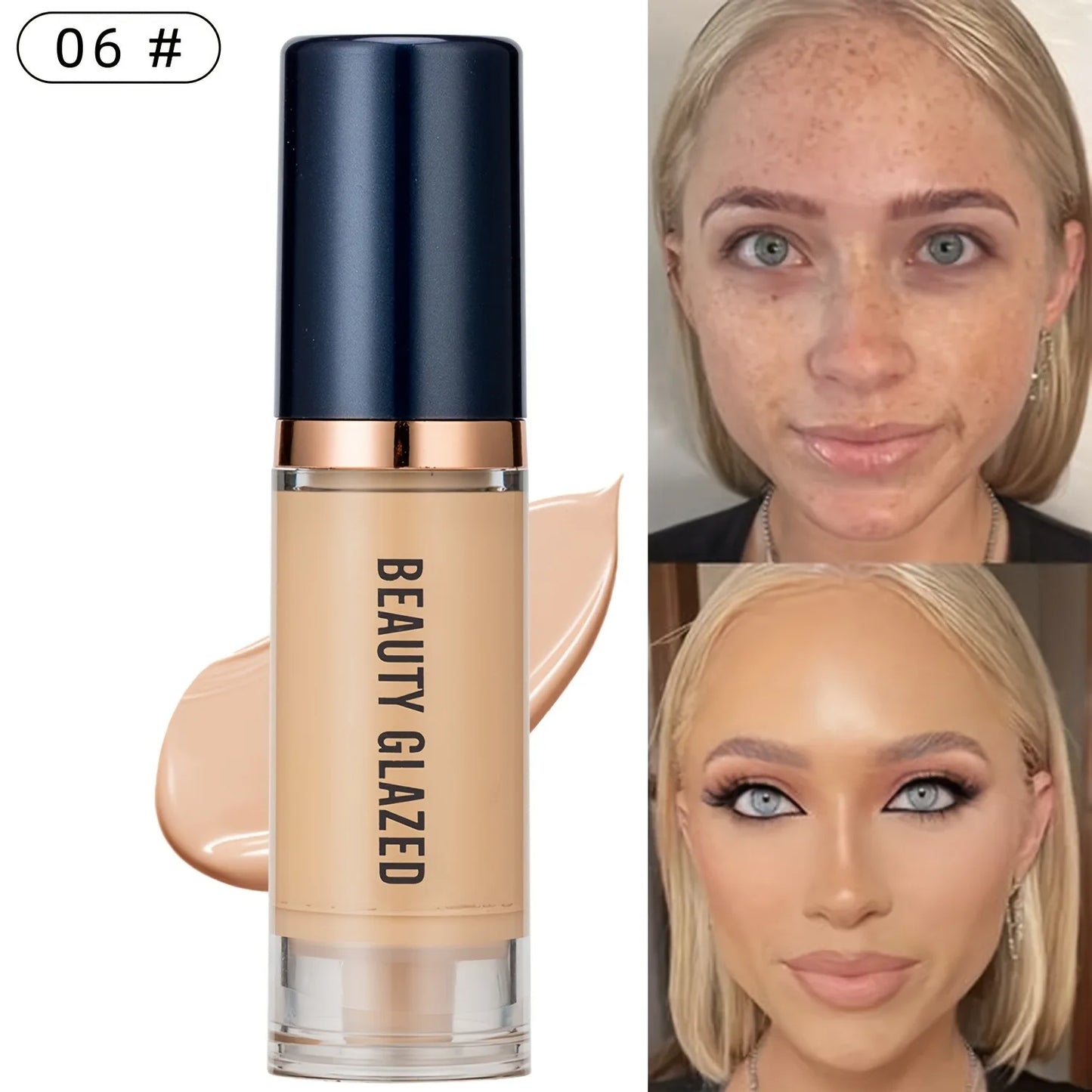 Beauty Glazed 6 Color Liquid Foundation Concealer
