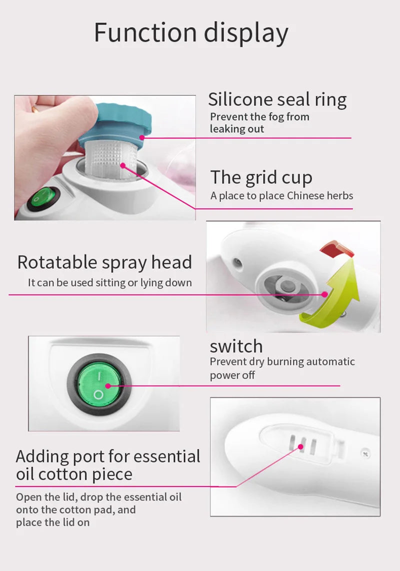Ozone Facial Steamer Warm Mist Humidifier