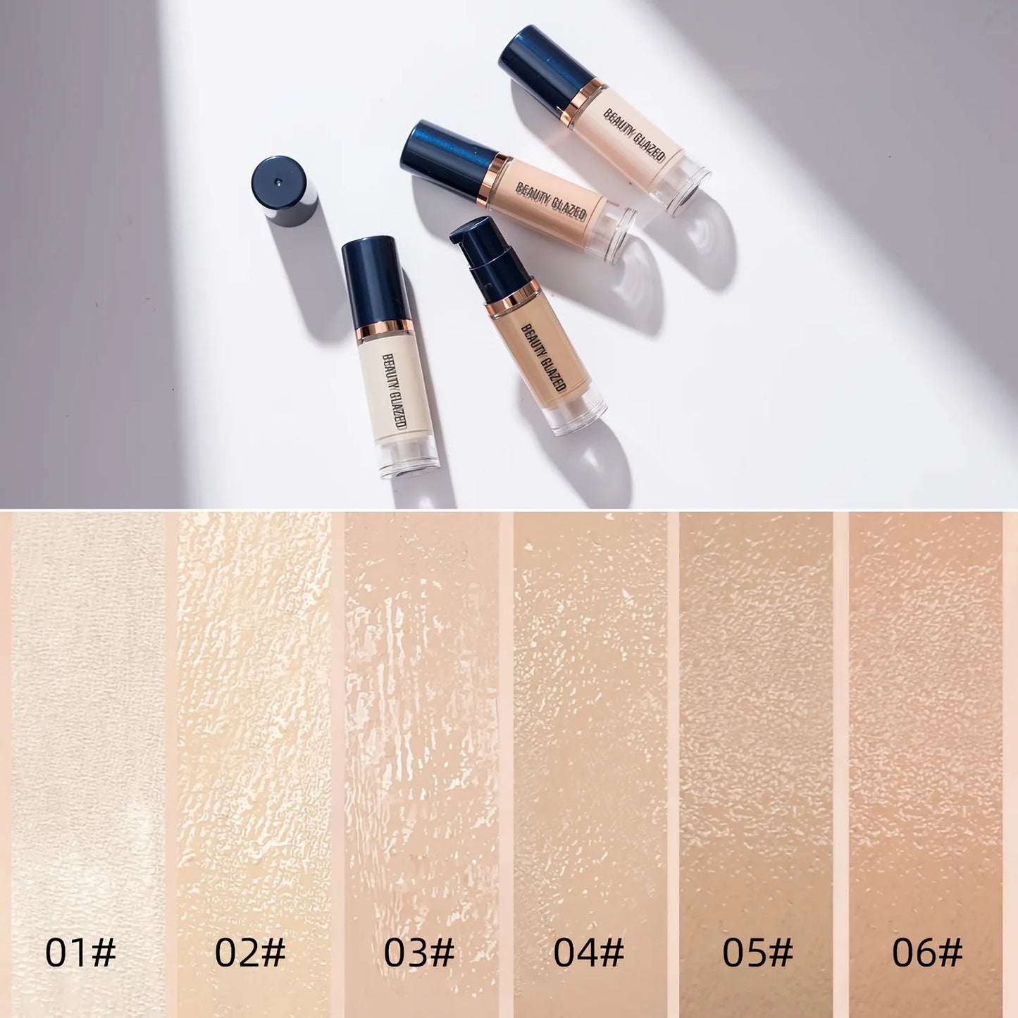 Beauty Glazed 6 Color Liquid Foundation Concealer