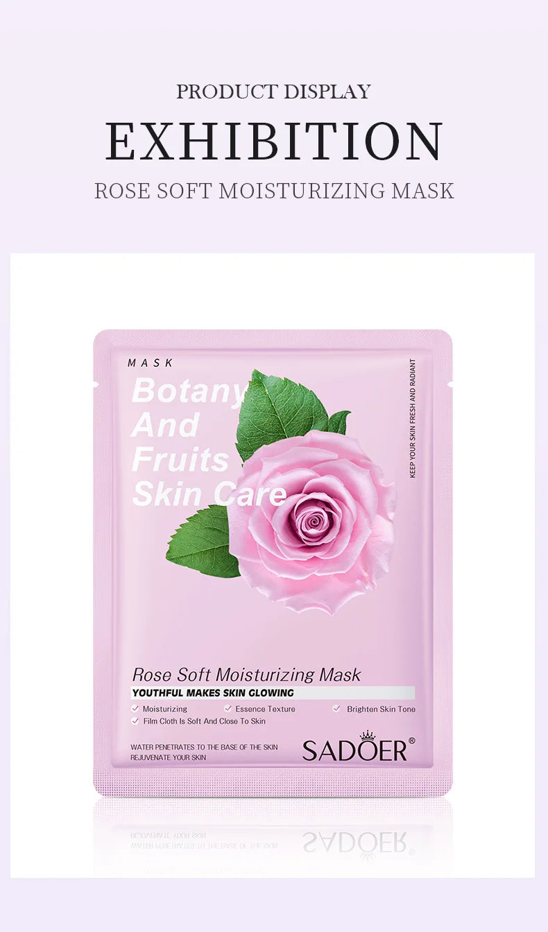 8pcs Natural Plant Face Mask, Hydrating daily hack!