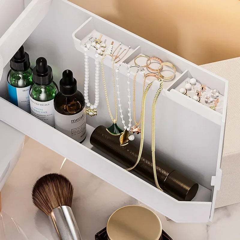 Cosmetic Storage Makeup Box Large Capacity Dustproof Desktop Drawer Make Up Drawer Container Jewelry Lipstick Boxs Organizer