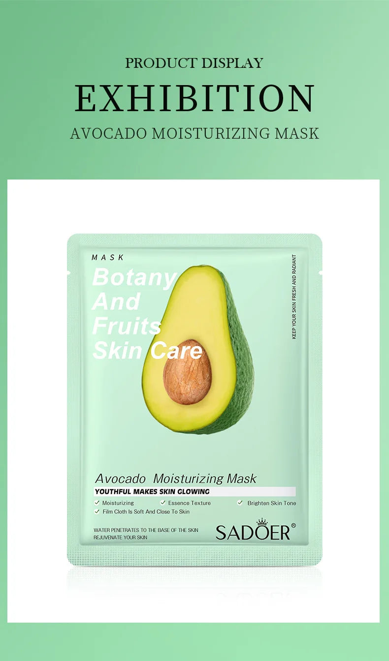 8pcs Natural Plant Face Mask, Hydrating daily hack!
