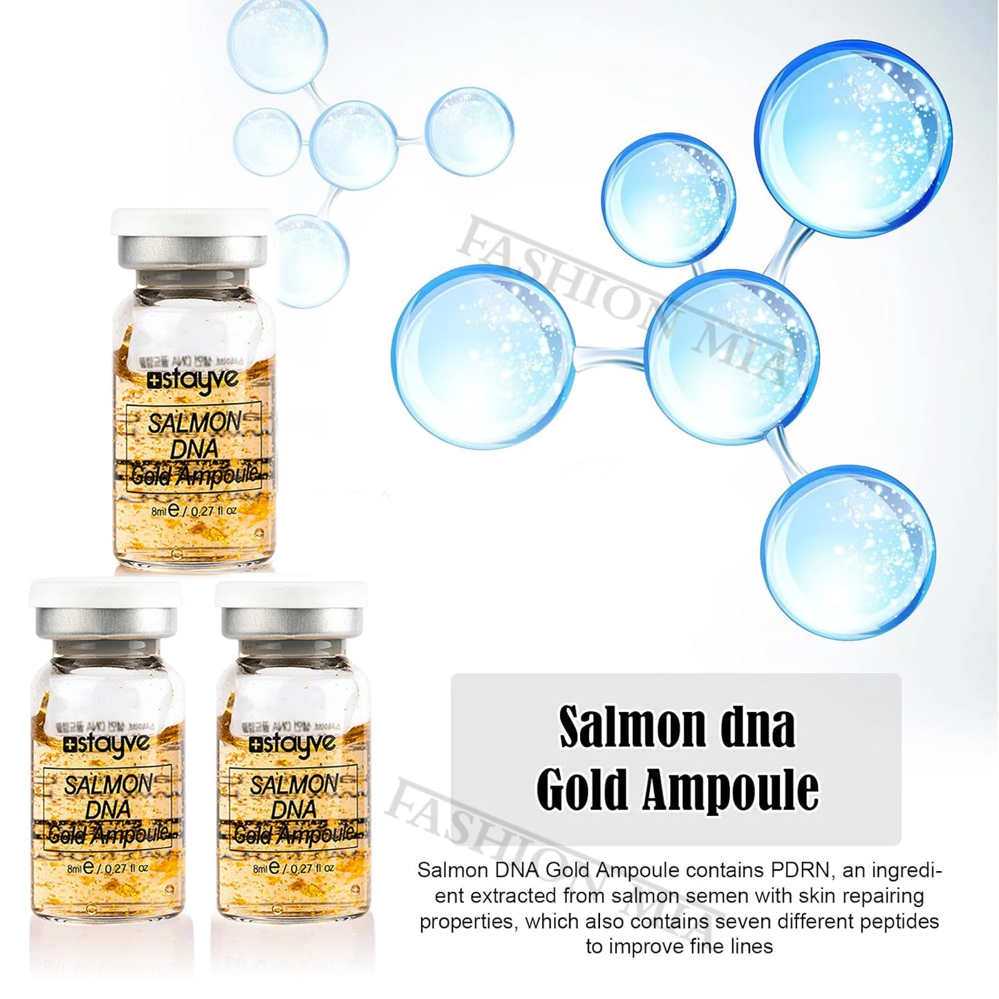 Stayve 8ml Salmon DNA Gold Ampoule Serum Kit !