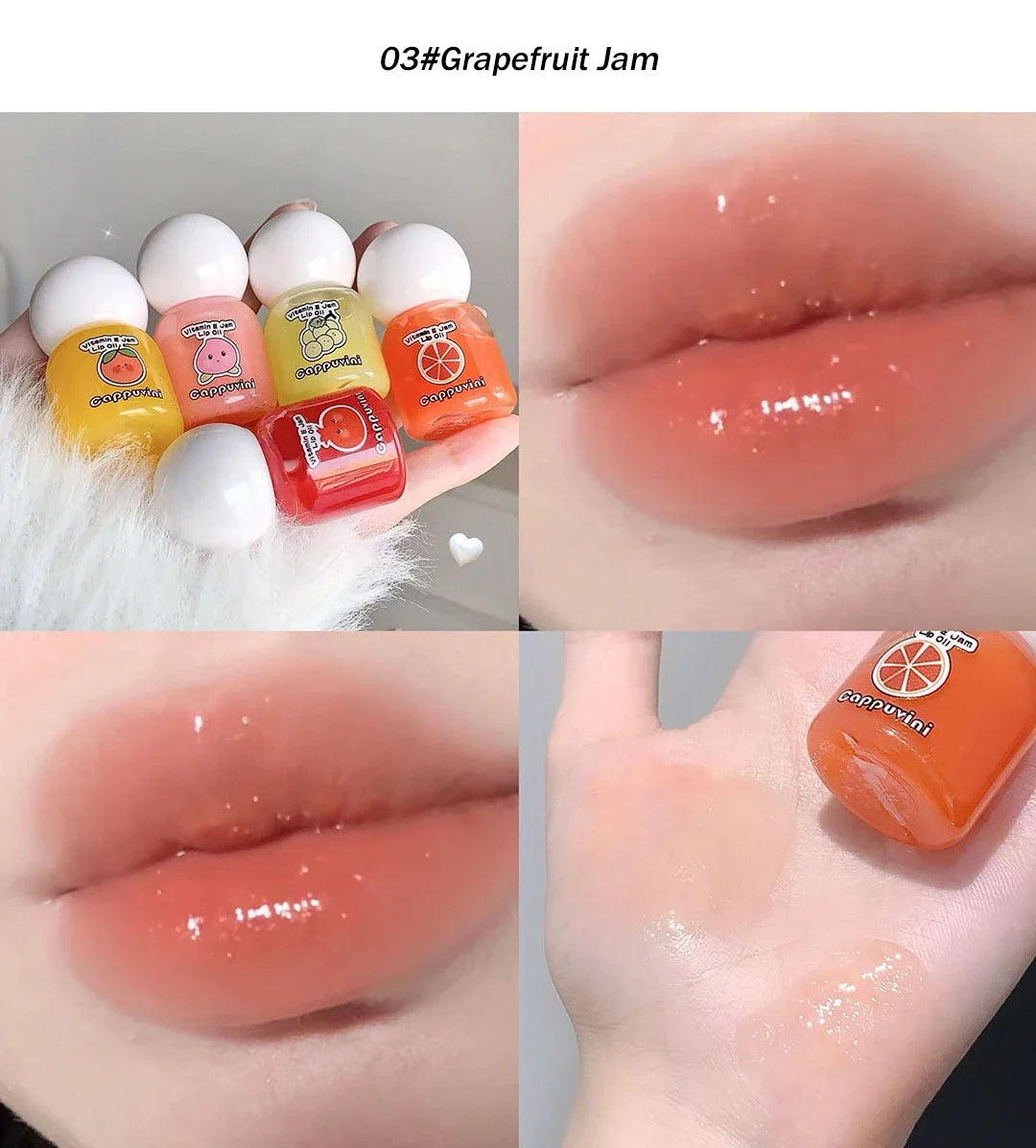 VitaminE Jam Liquid Lip Blam Moisturizing Jelly Lip Plumping