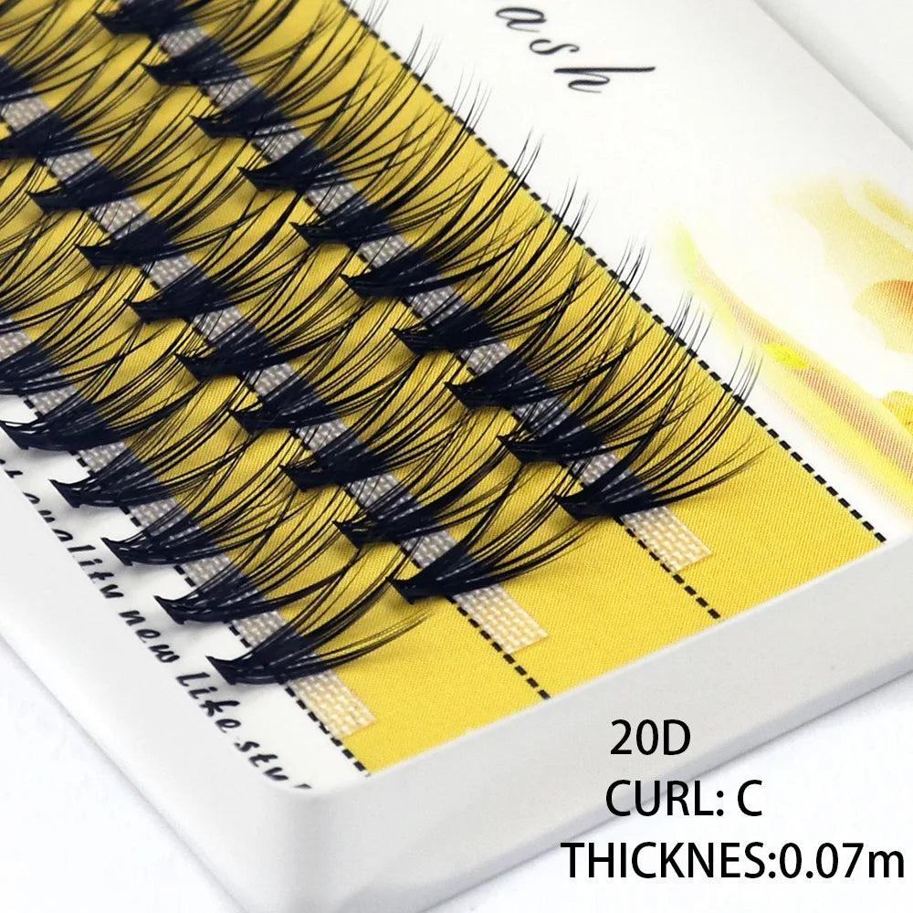 20/30D Mink Eyelashes Russian Cluster Makeup