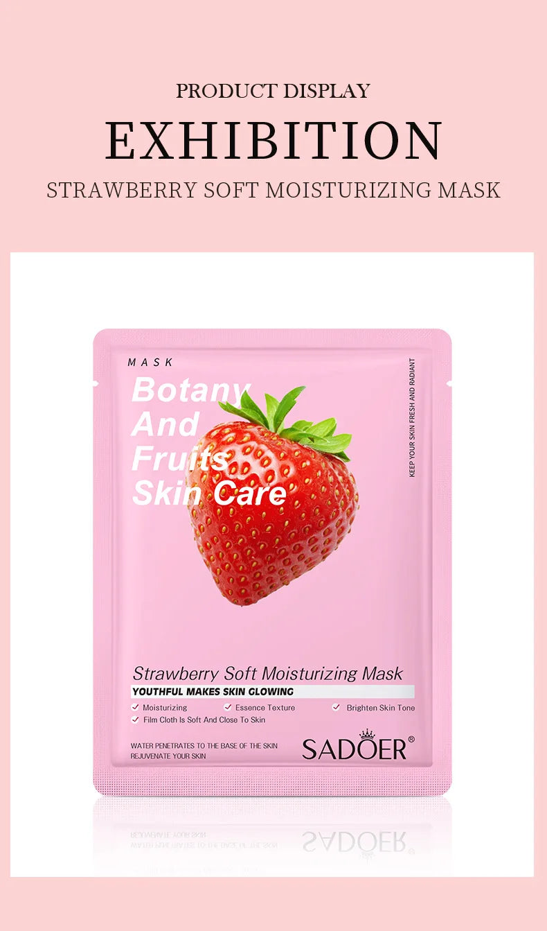 8pcs Natural Plant Face Mask, Hydrating daily hack!