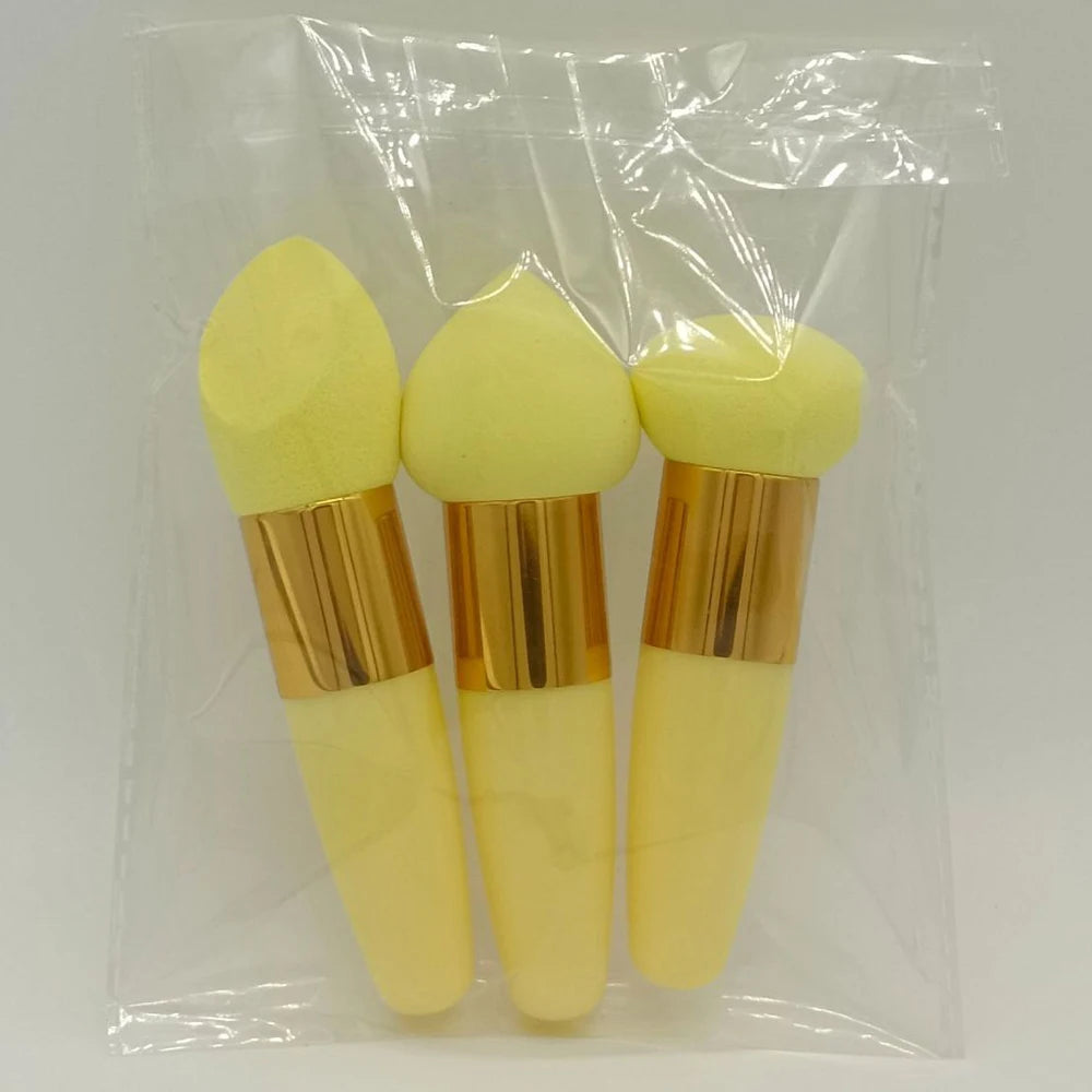 3pcs Women Puff Mushroom Head Face Concealer Blender Makeup Brushes
