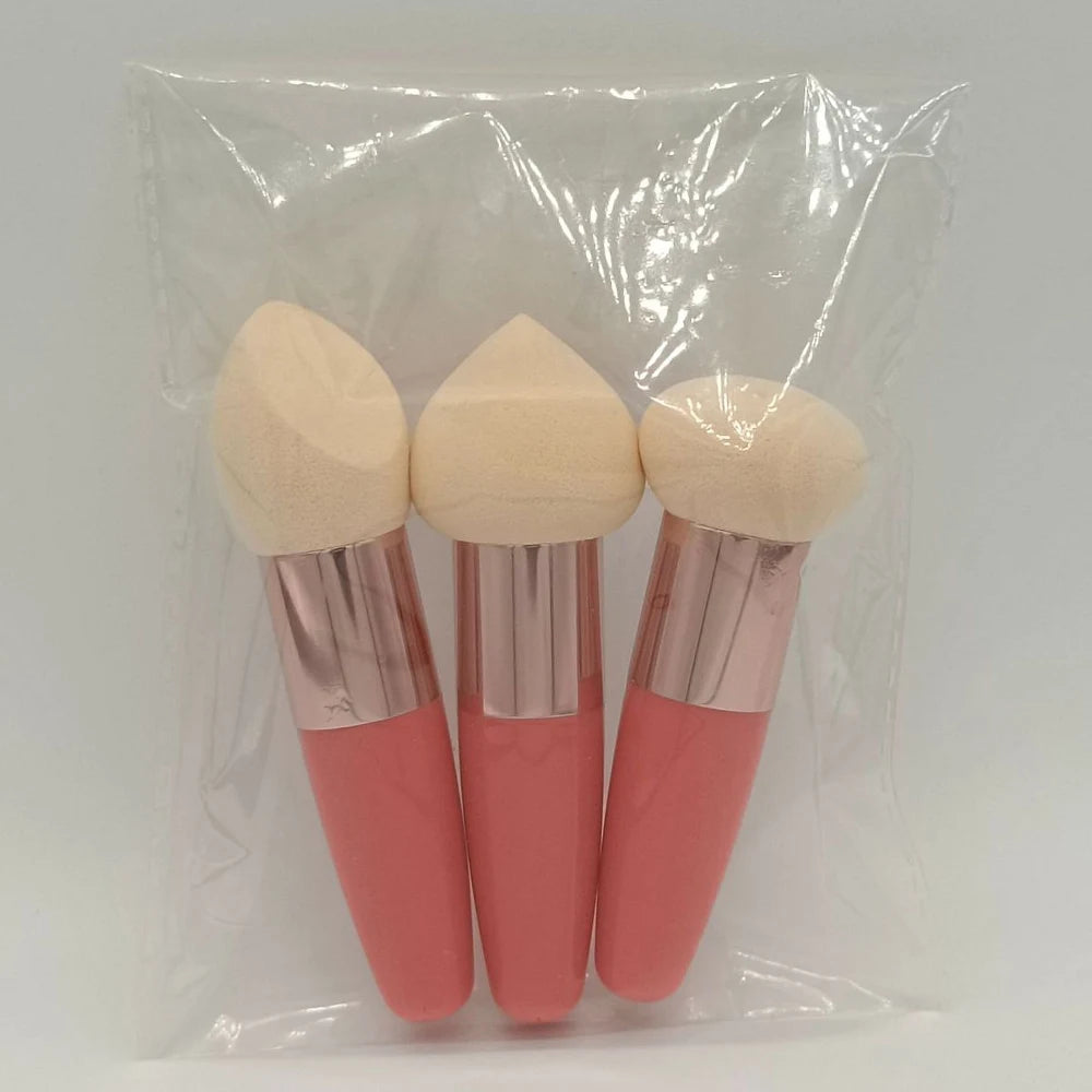 3pcs Women Puff Mushroom Head Face Concealer Blender Makeup Brushes