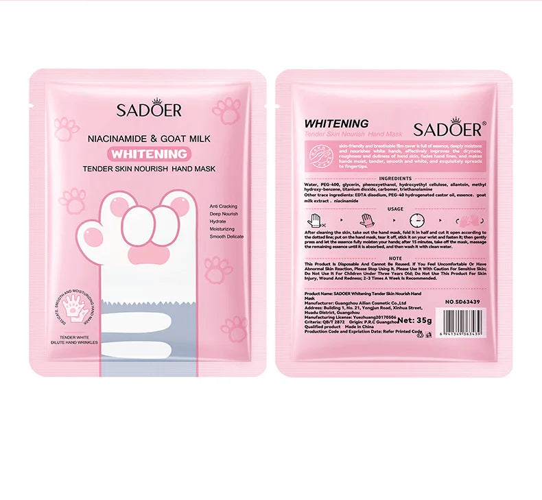 5 Pairs Goat Milk Nourishing Hand Mask