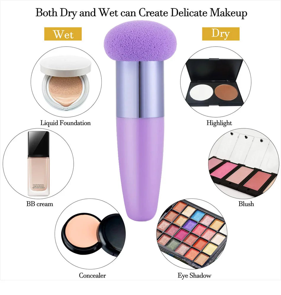 3pcs Women Puff Mushroom Head Face Concealer Blender Makeup Brushes