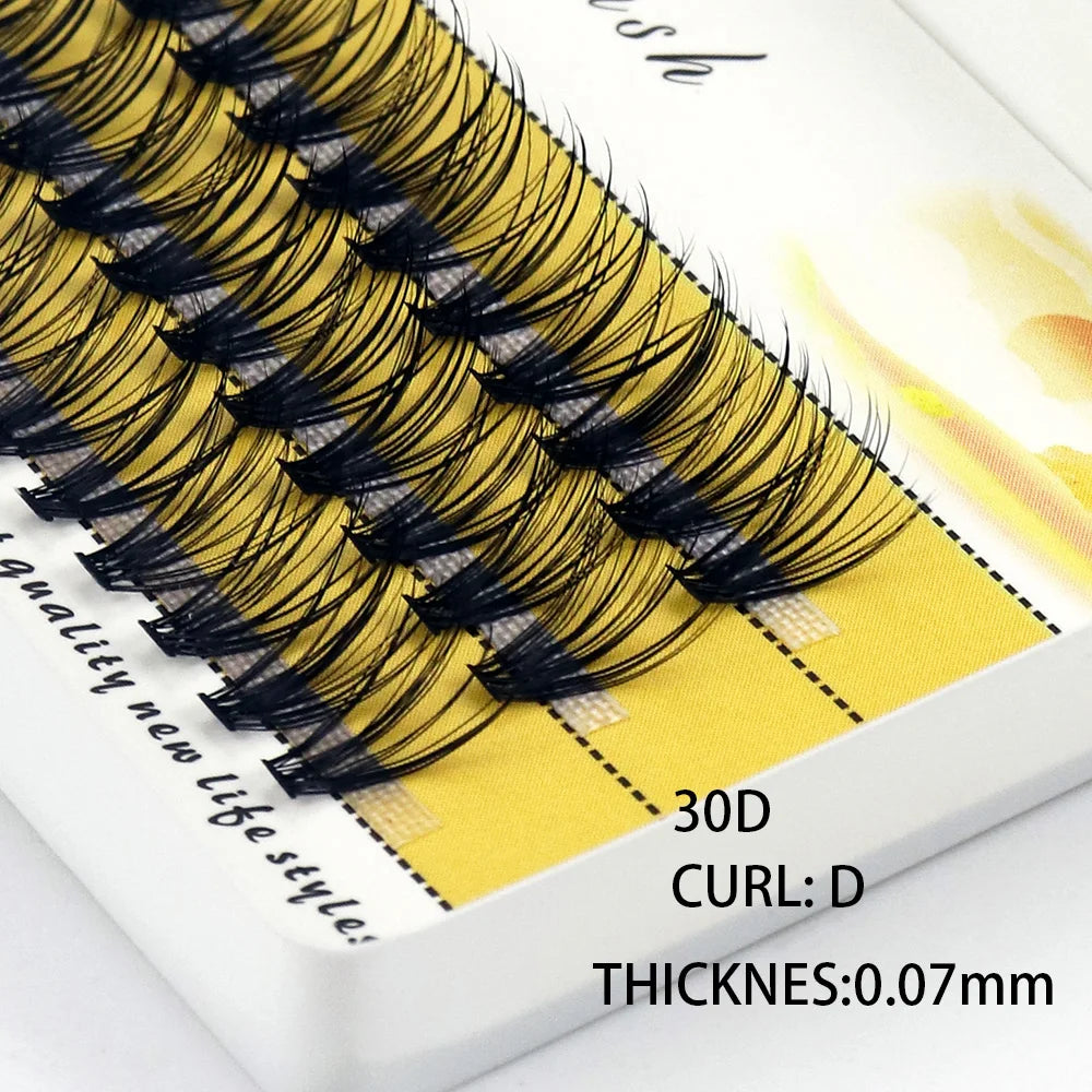 20/30D Mink Eyelashes Russian Cluster Makeup