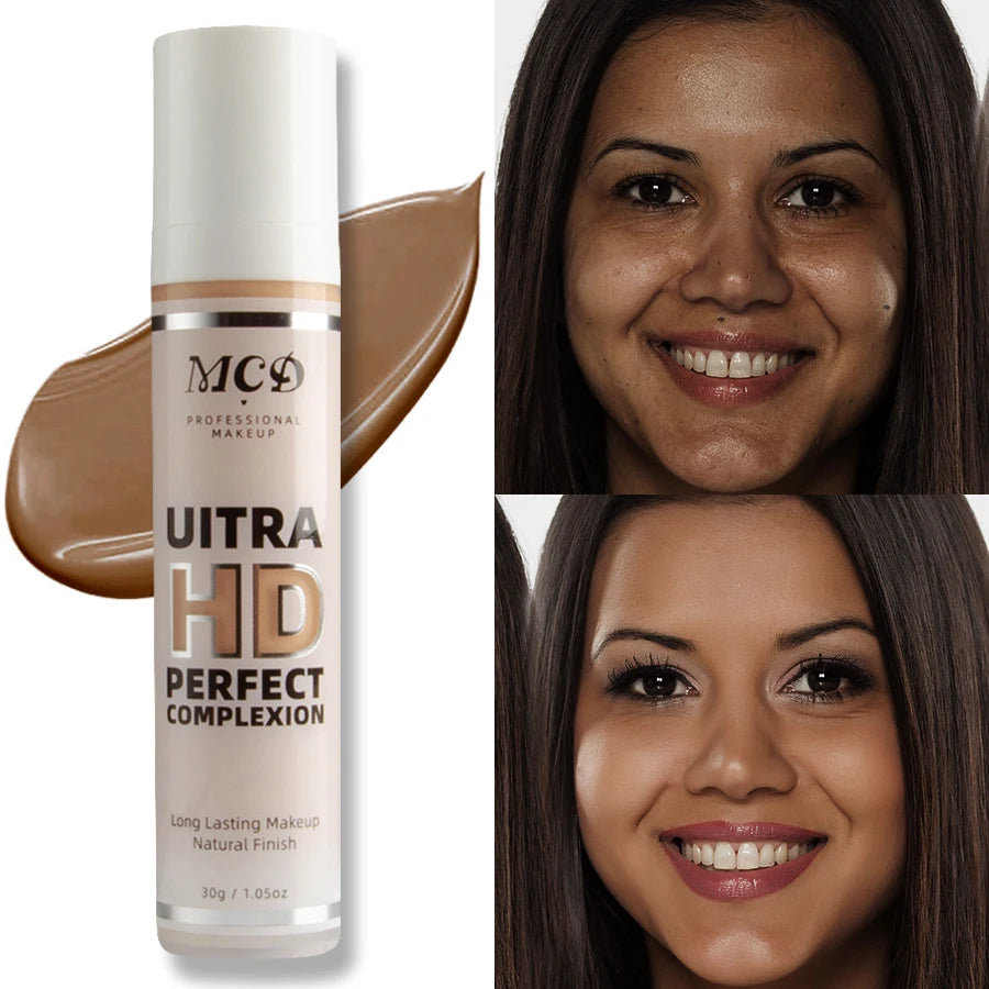 9 Shade Full Coverage Concealer Liquid Foundation (Natural Matte)