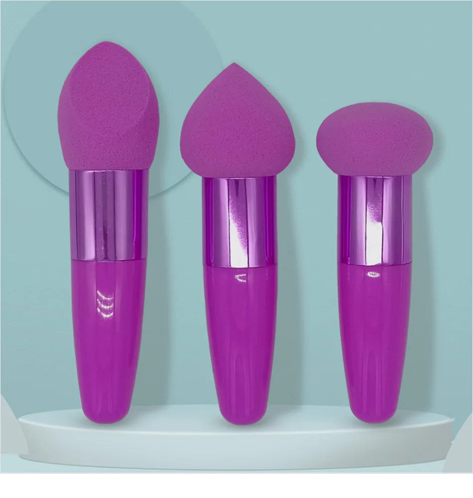 3pcs Women Puff Mushroom Head Face Concealer Blender Makeup Brushes