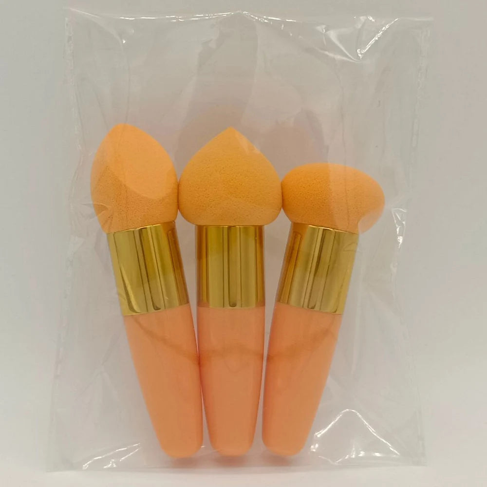 3pcs Women Puff Mushroom Head Face Concealer Blender Makeup Brushes