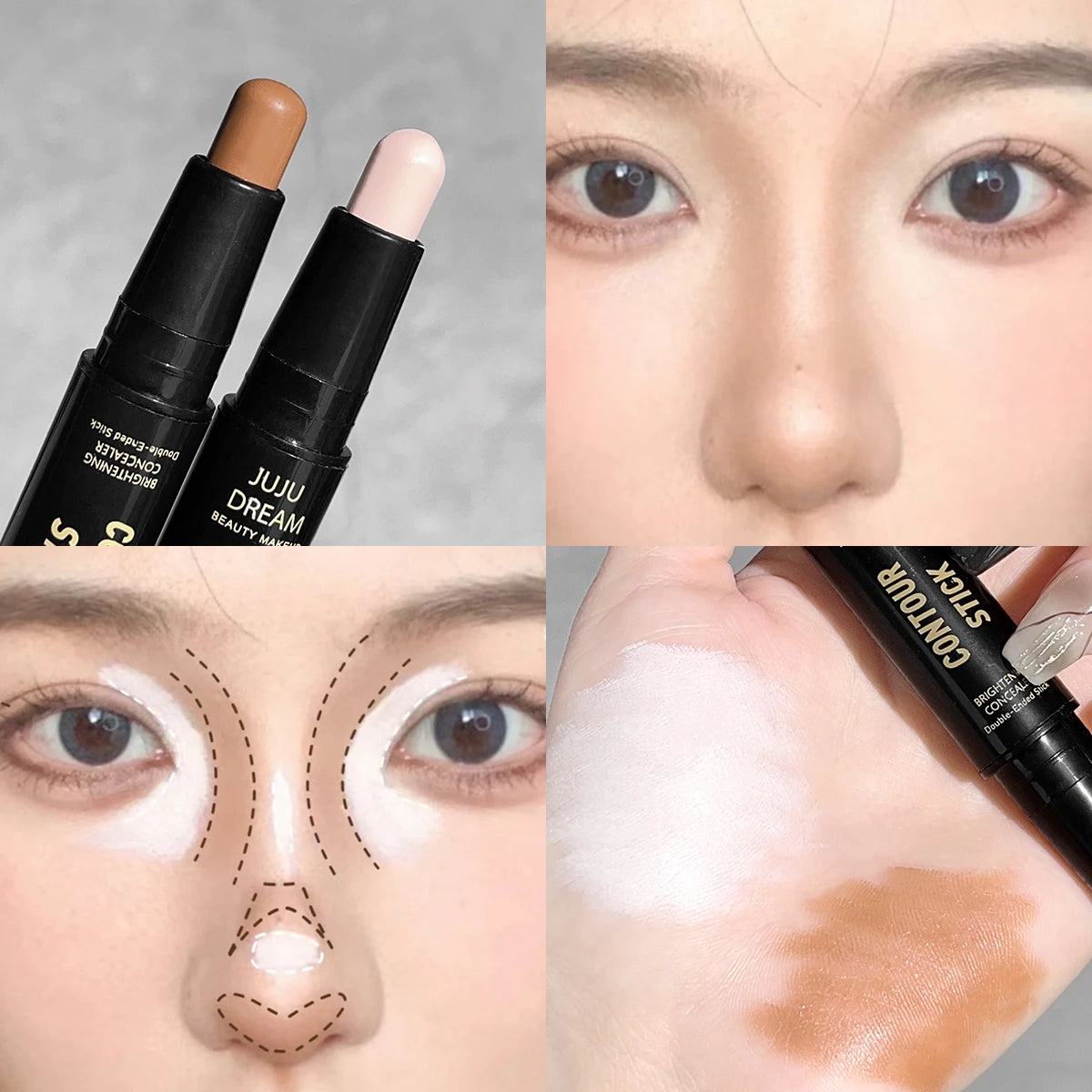 Dual-ended contour stick for your DOLL-UP times