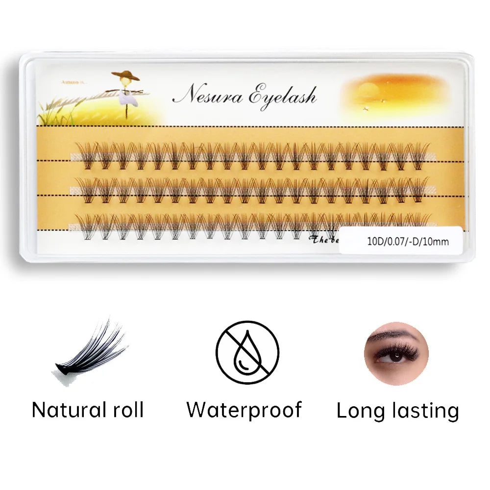 20/30D Mink Eyelashes Russian Cluster Makeup
