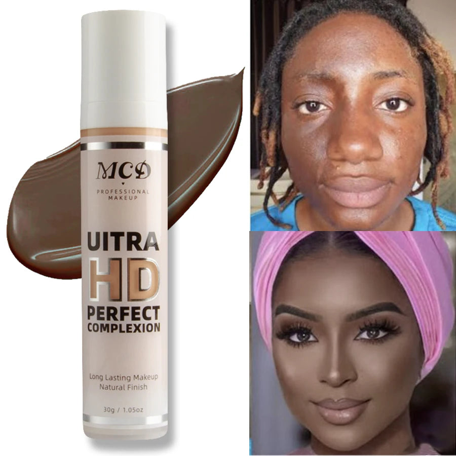 9 Shade Full Coverage Concealer Liquid Foundation (Natural Matte)