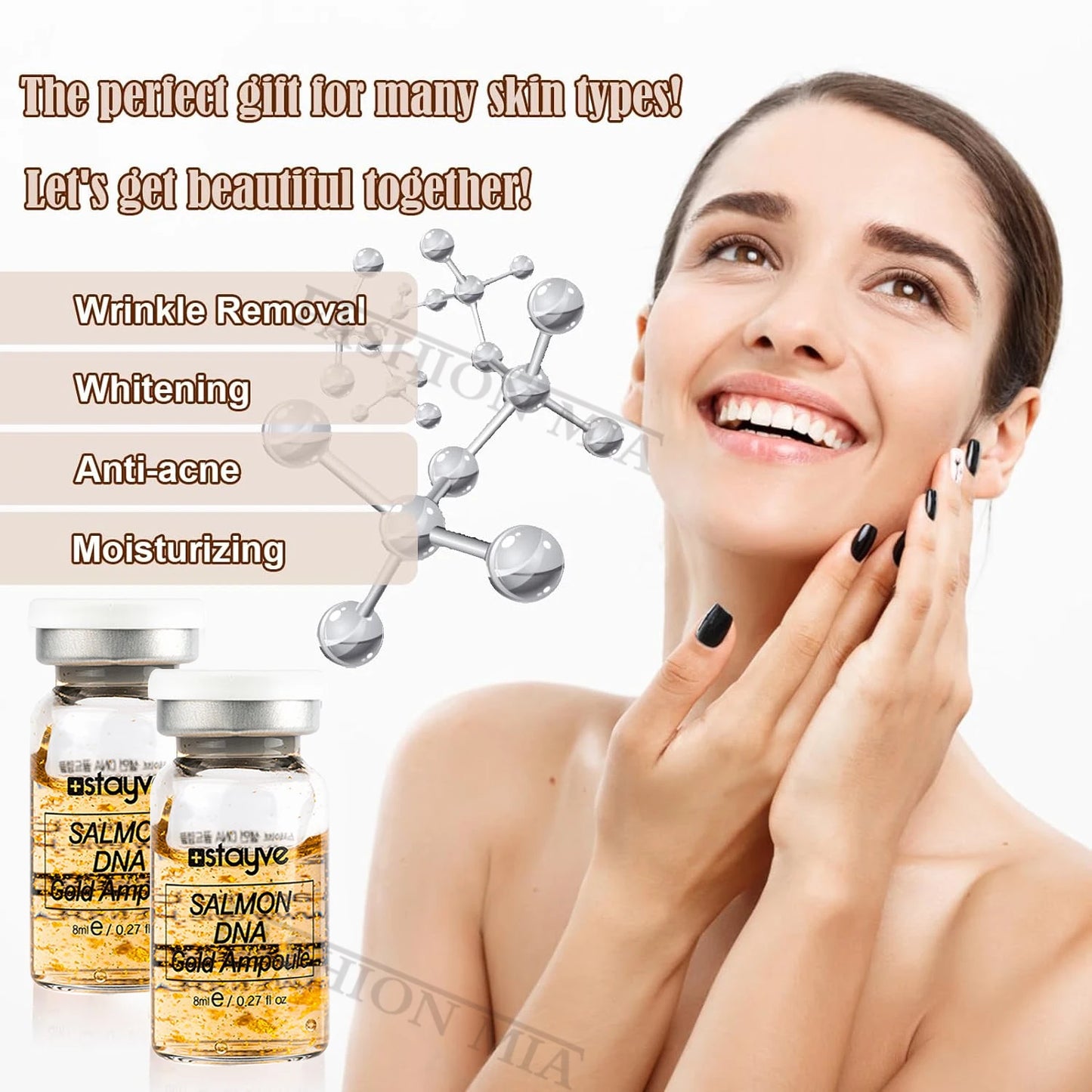 Stayve 8ml Salmon DNA Gold Ampoule Serum Kit !