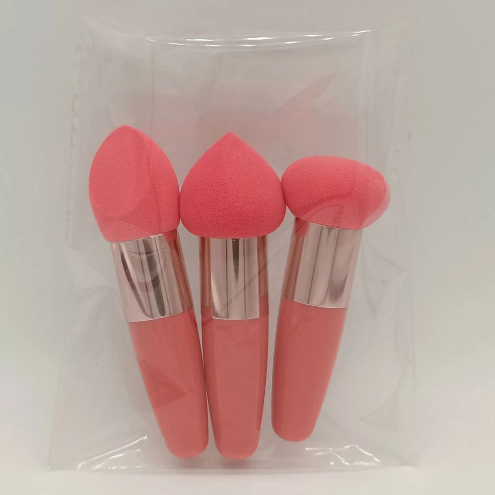 3pcs Women Puff Mushroom Head Face Concealer Blender Makeup Brushes