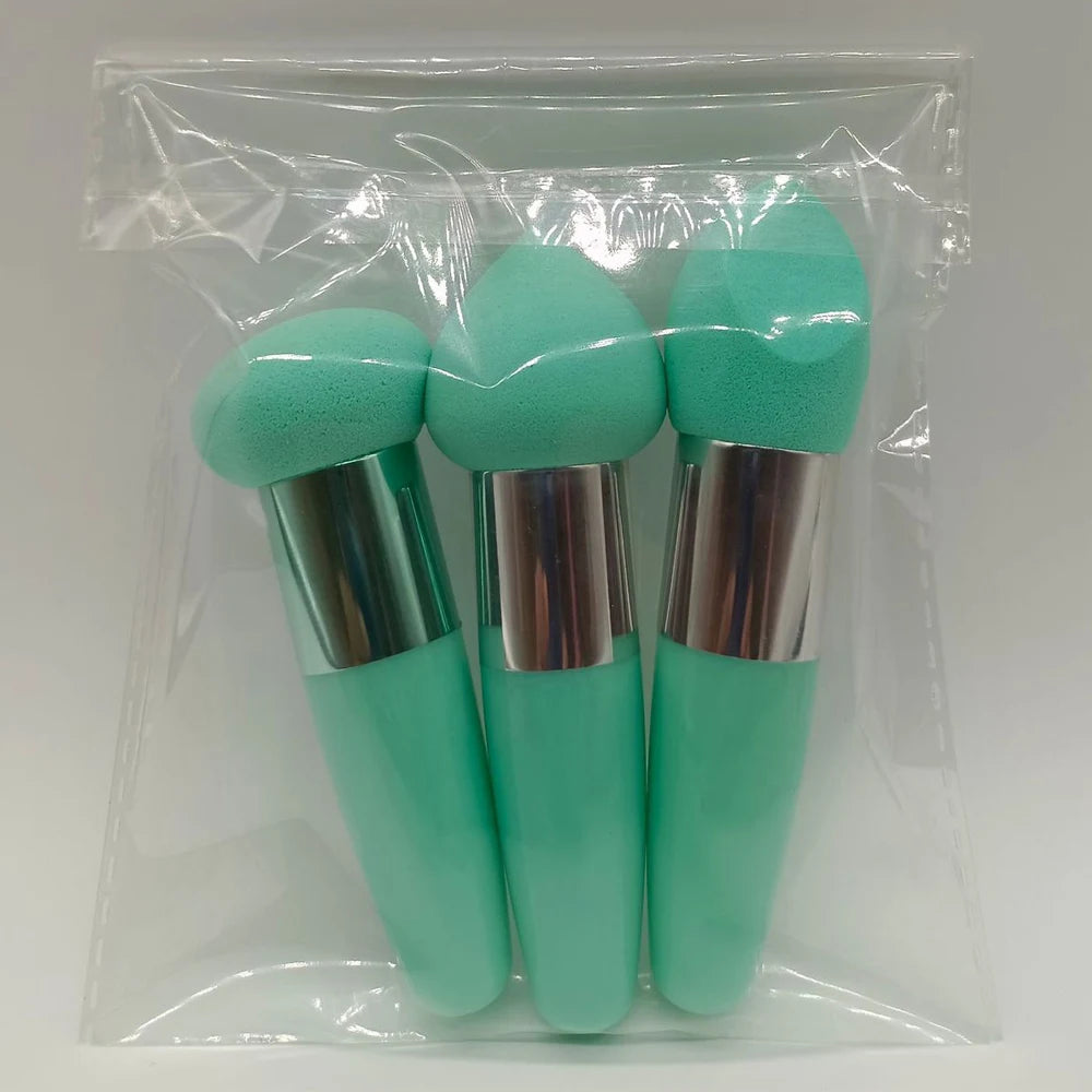 3pcs Women Puff Mushroom Head Face Concealer Blender Makeup Brushes