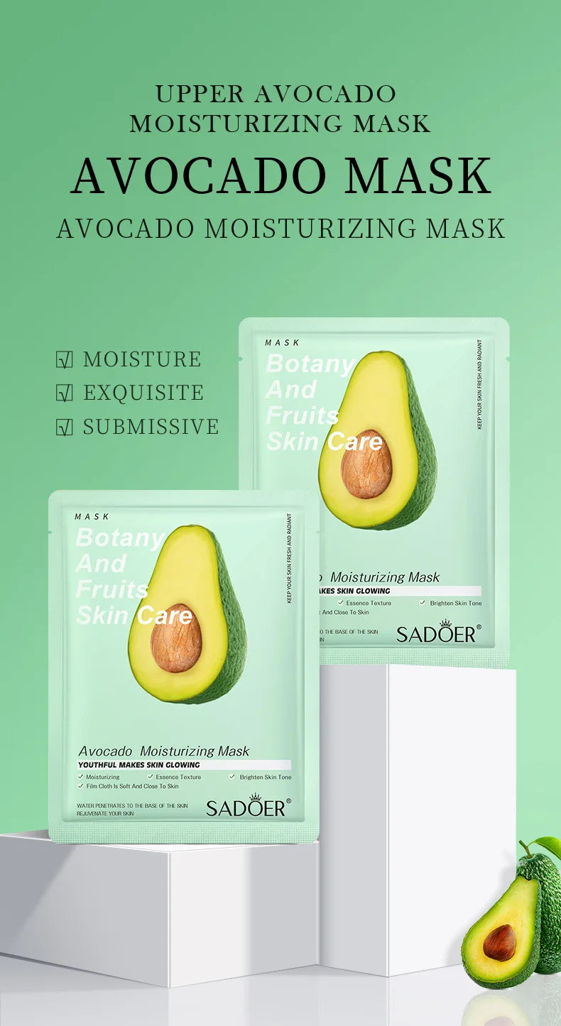 8pcs Natural Plant Face Mask, Hydrating daily hack!