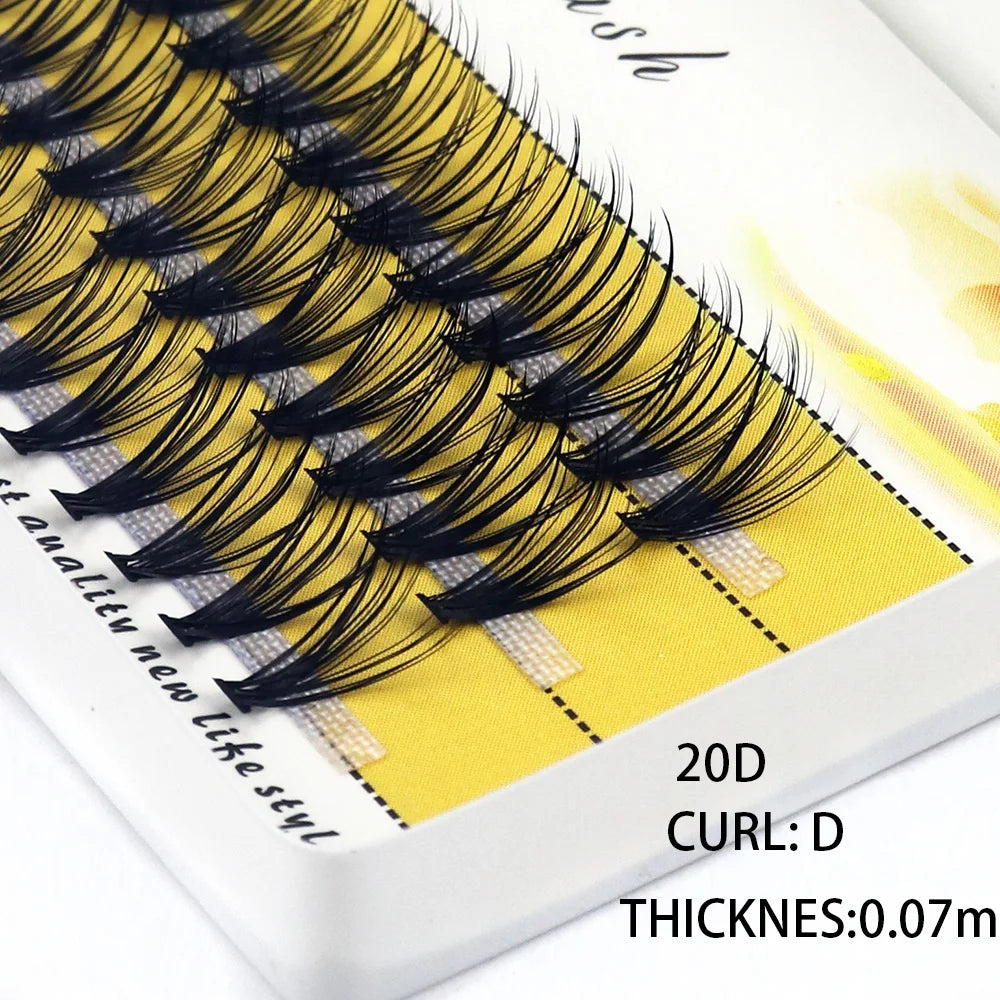 20/30D Mink Eyelashes Russian Cluster Makeup