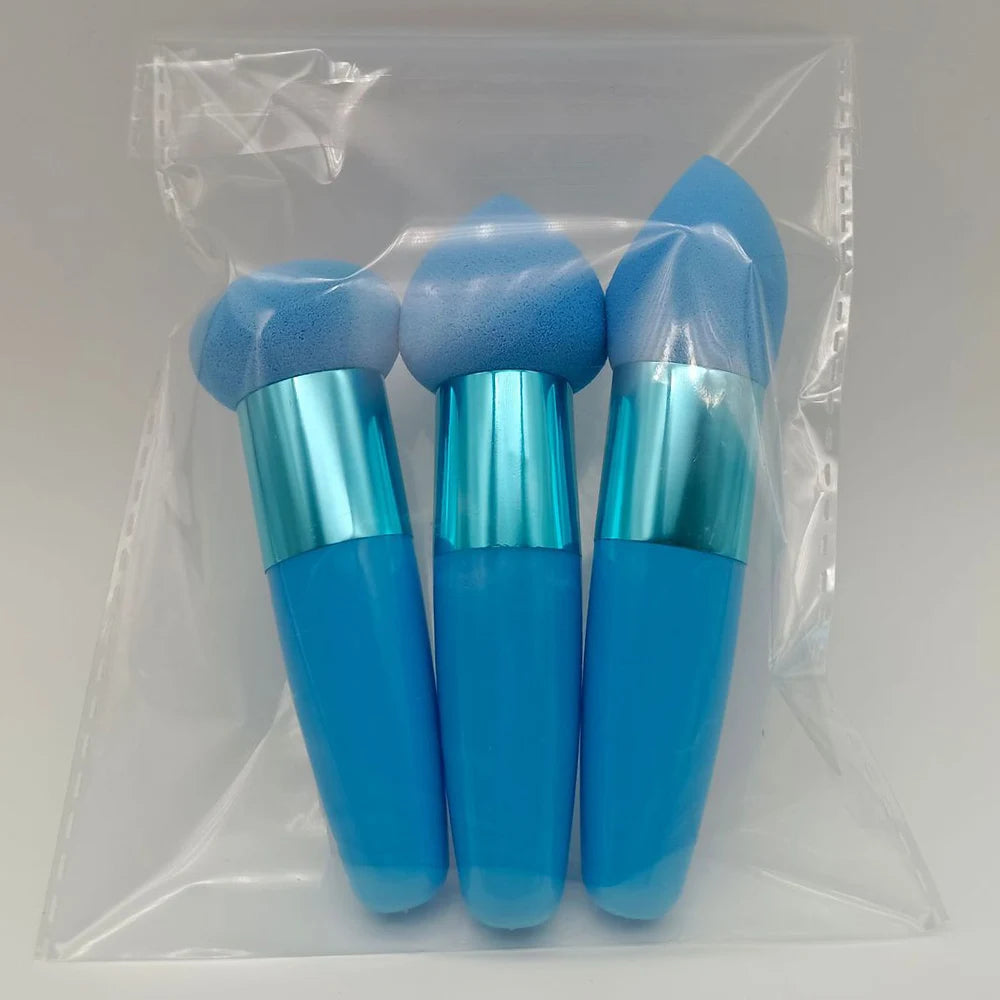 3pcs Women Puff Mushroom Head Face Concealer Blender Makeup Brushes