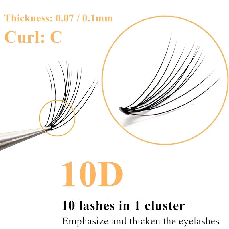 20/30D Mink Eyelashes Russian Cluster Makeup