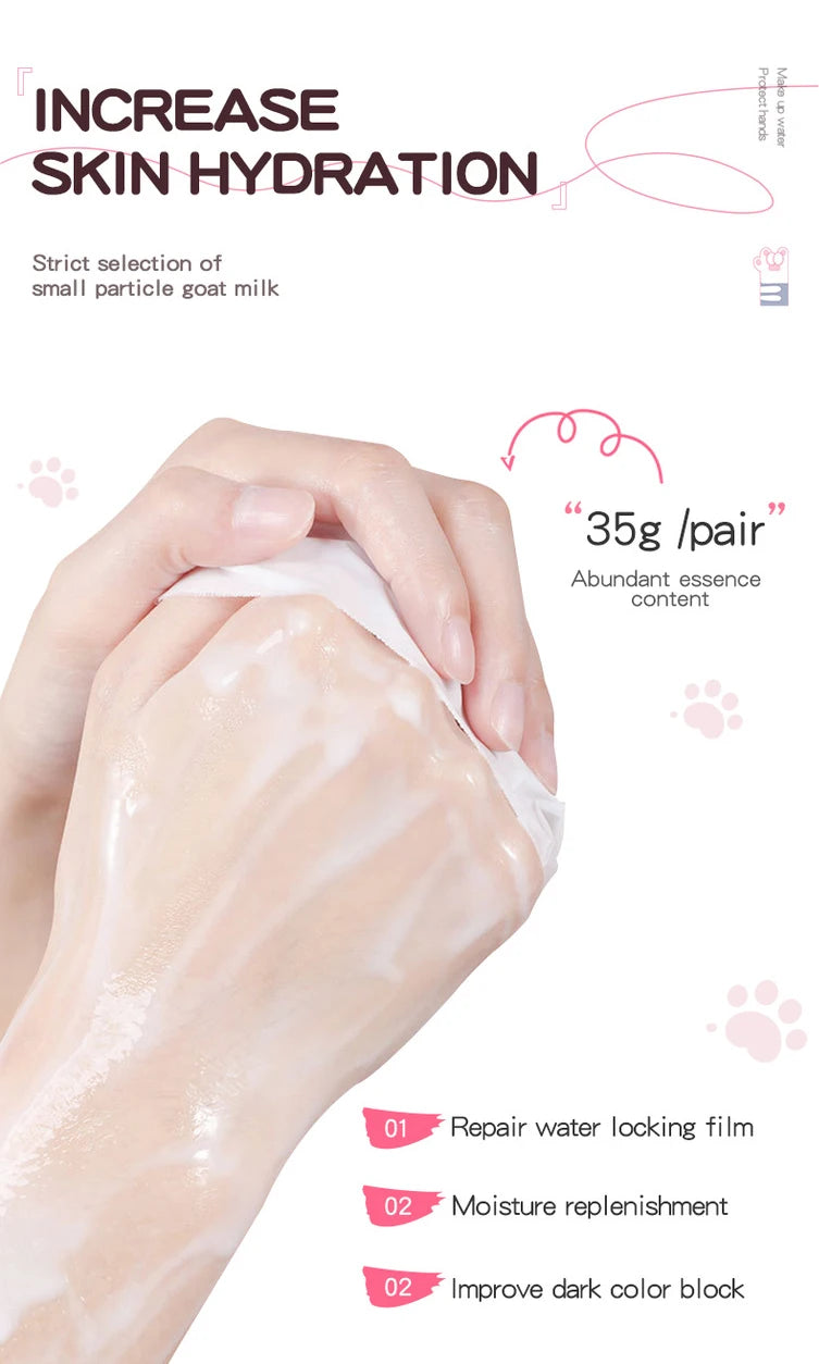 5 Pairs Goat Milk Nourishing Hand Mask