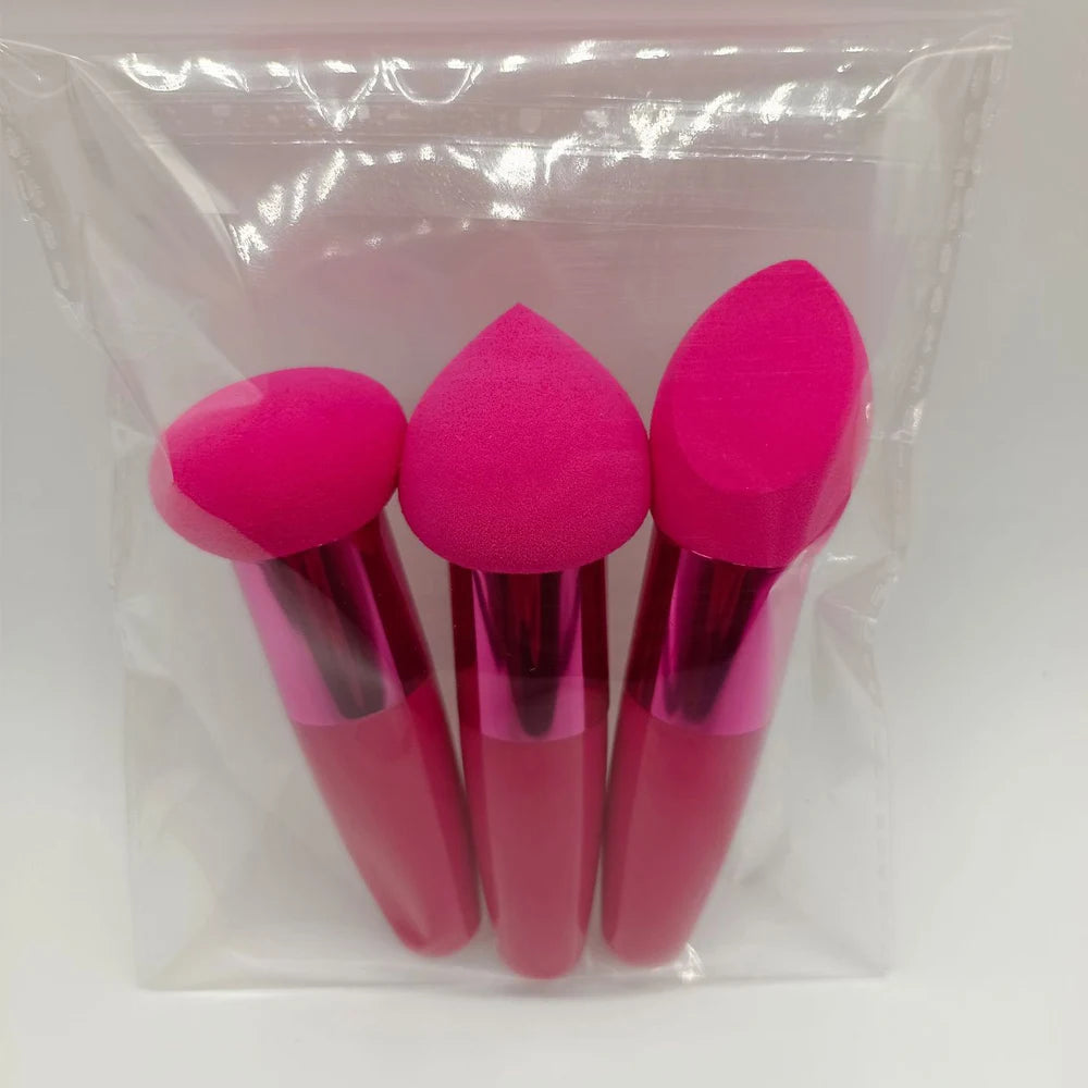3pcs Women Puff Mushroom Head Face Concealer Blender Makeup Brushes