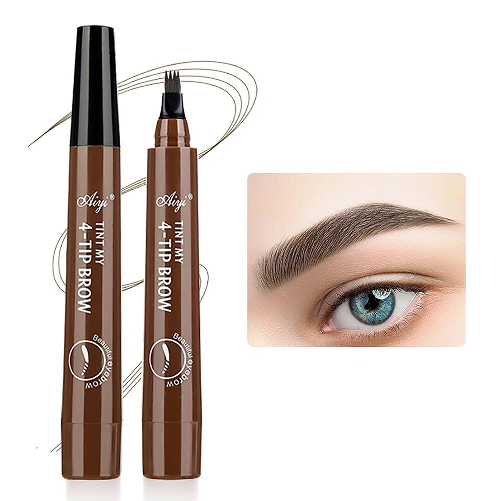 Waterproof Eyebrow Pencil, Quad Eyebrow Pencil (Natural Look)