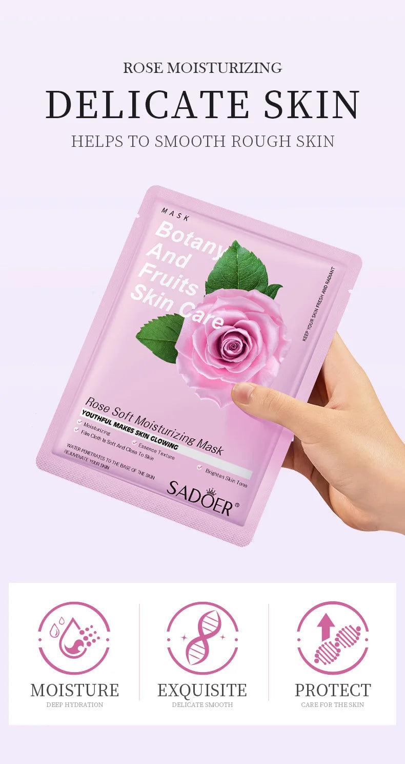 8pcs Natural Plant Face Mask, Hydrating daily hack!