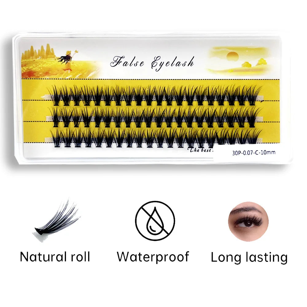 20/30D Mink Eyelashes Russian Cluster Makeup