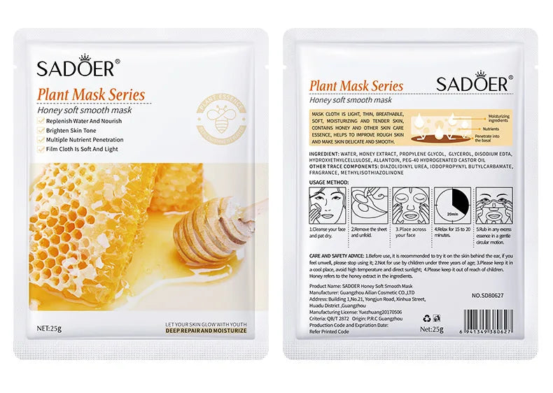 8pcs Natural Plant Face Mask, Hydrating daily hack!