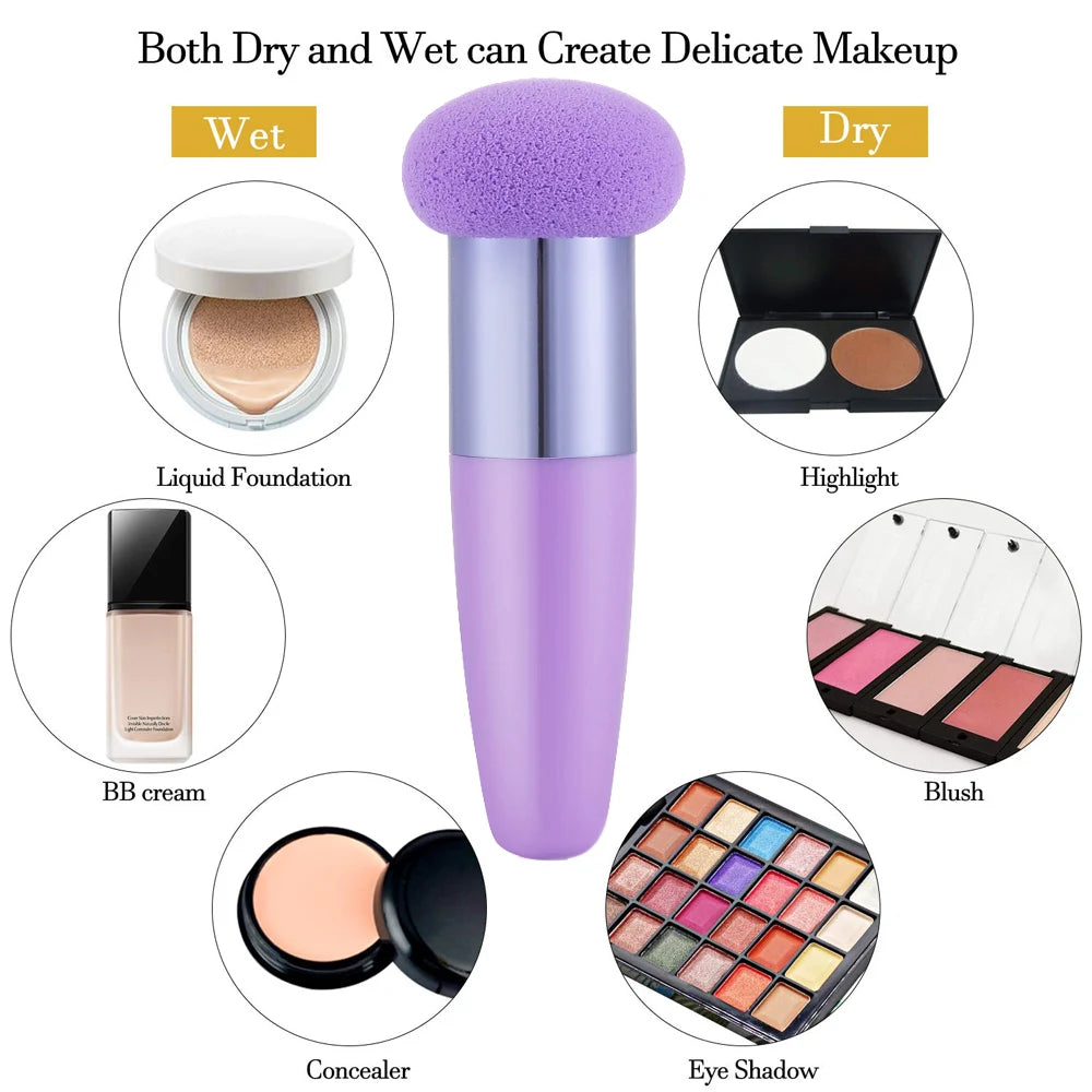 3pcs Women Puff Mushroom Head Face Concealer Blender Makeup Brushes