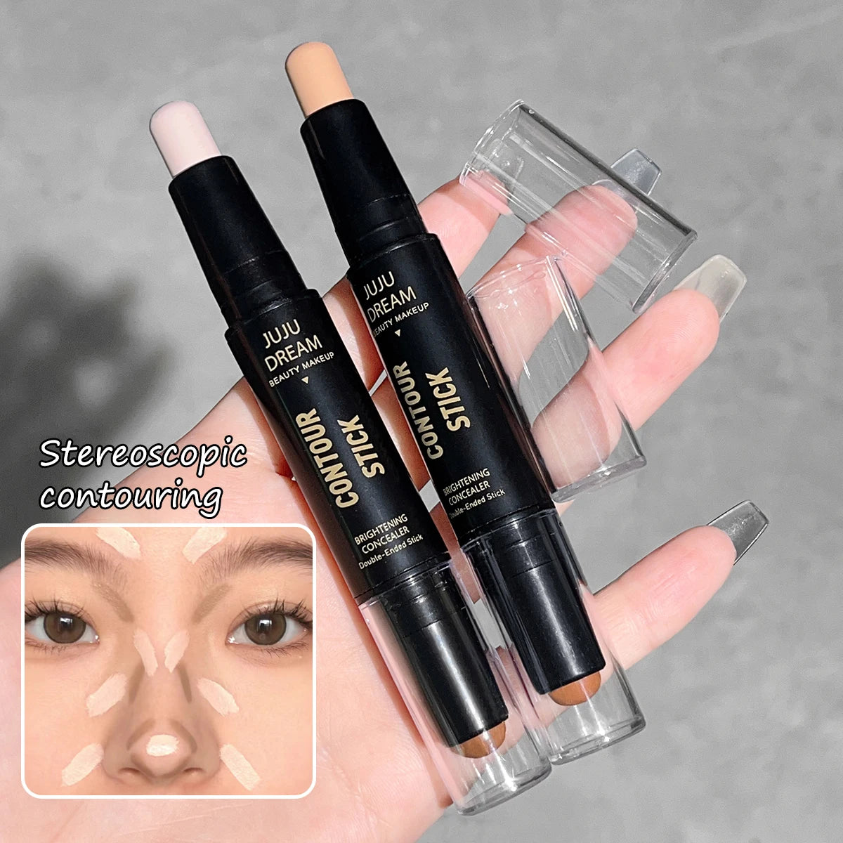 Dual-ended contour stick for your DOLL-UP times