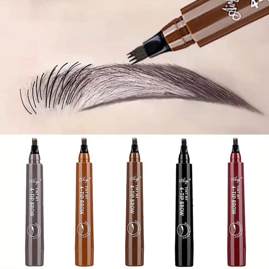 Waterproof Eyebrow Pencil, Quad Eyebrow Pencil (Natural Look)