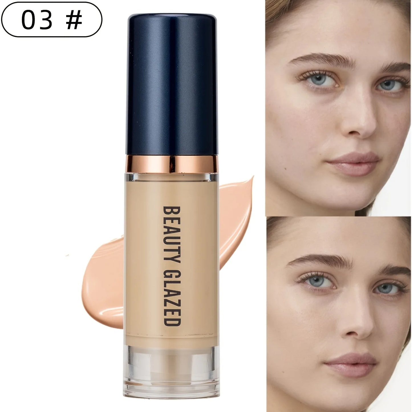 Beauty Glazed 6 Color Liquid Foundation Concealer