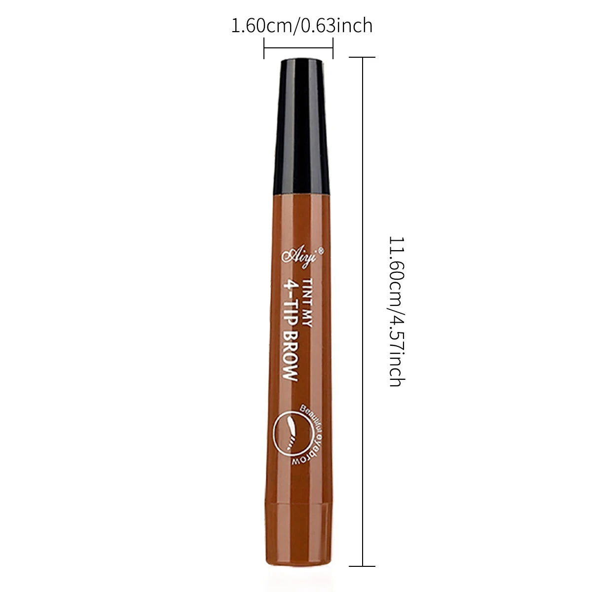 Waterproof Eyebrow Pencil, Quad Eyebrow Pencil (Natural Look)