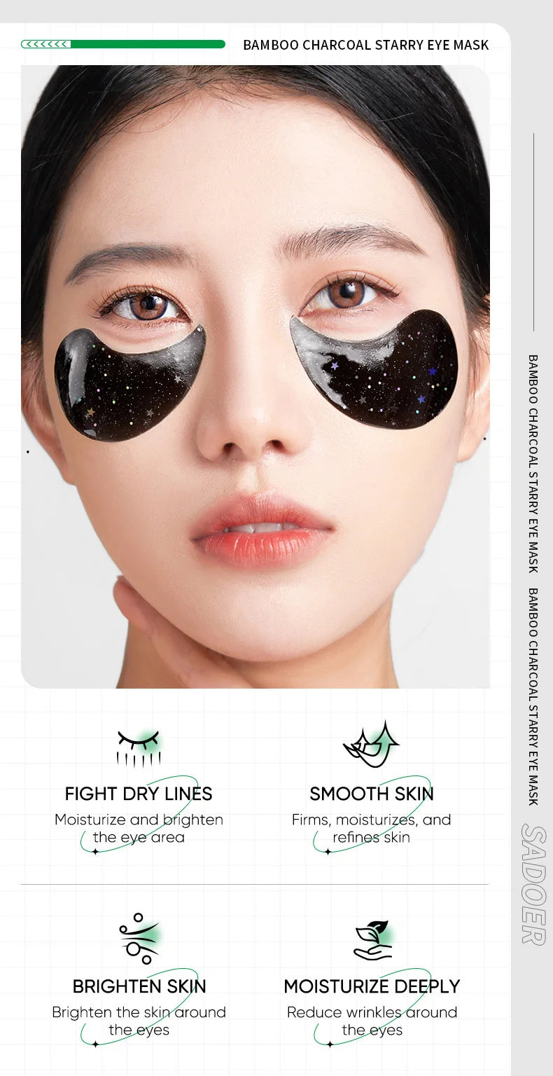 60pcs Rose Starry Collagen Eye Mask Anti Dark Circles !