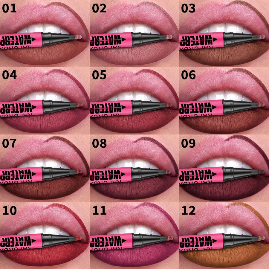 Liquid Matte Lipliner Pencil Waterproof Plumping Lip Liner