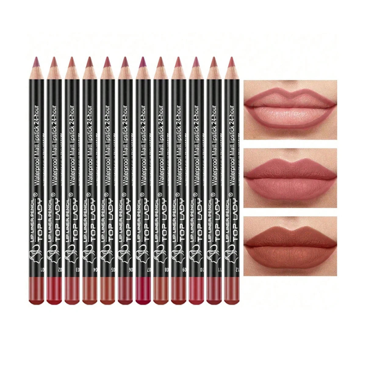 12pcs Professional Lip Liner Pencil set