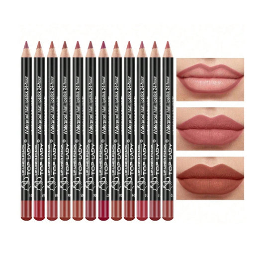 12pcs Professional Lip Liner Pencil set