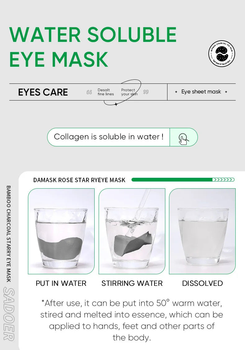60pcs Rose Starry Collagen Eye Mask Anti Dark Circles !