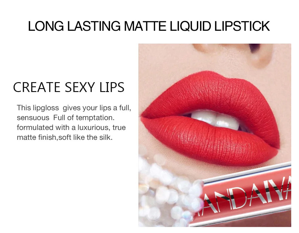 Matte Velvet Liquid Lipstick Waterproof Long-lasting Baddie