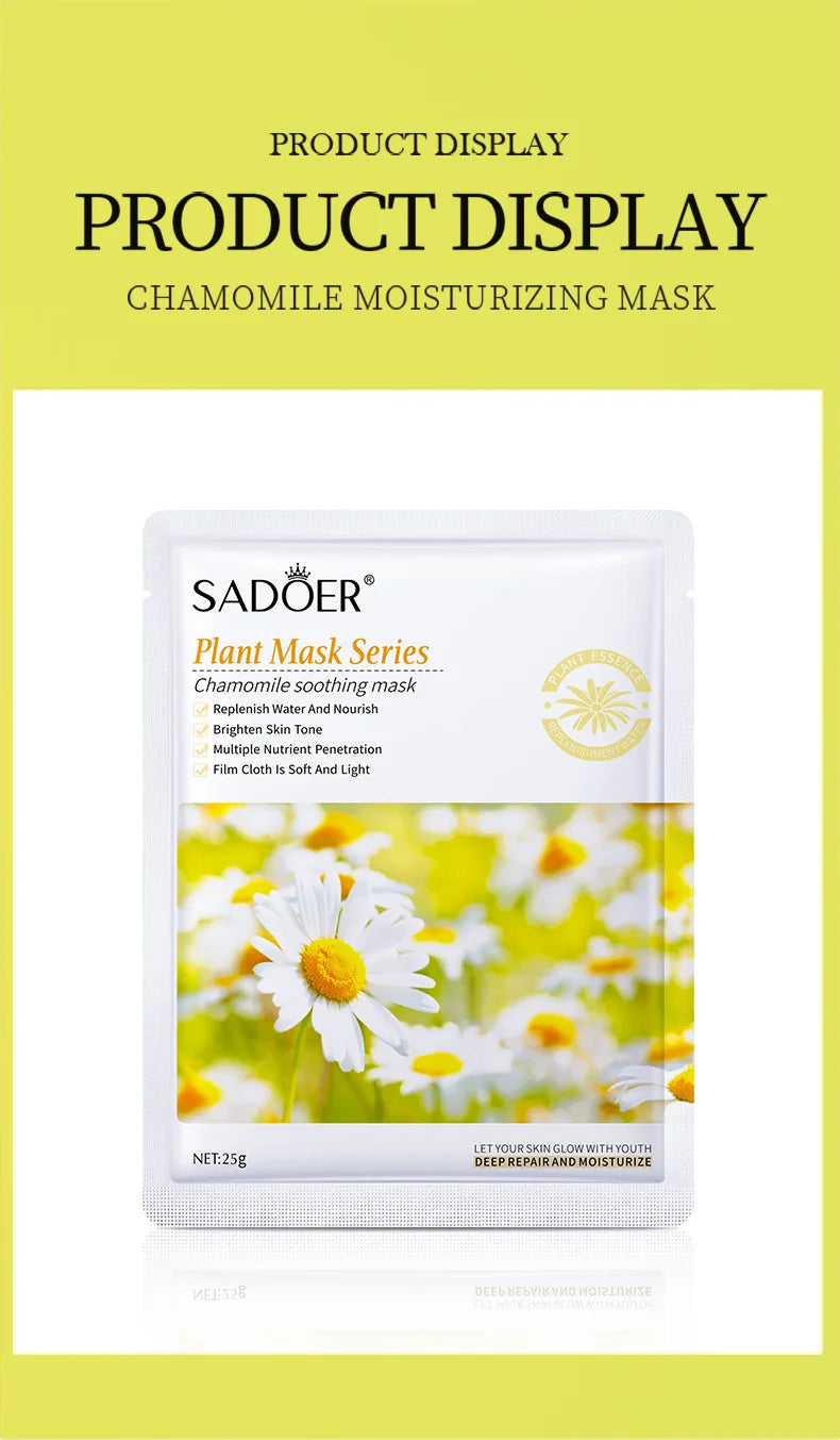 8pcs Natural Plant Face Mask, Hydrating daily hack!