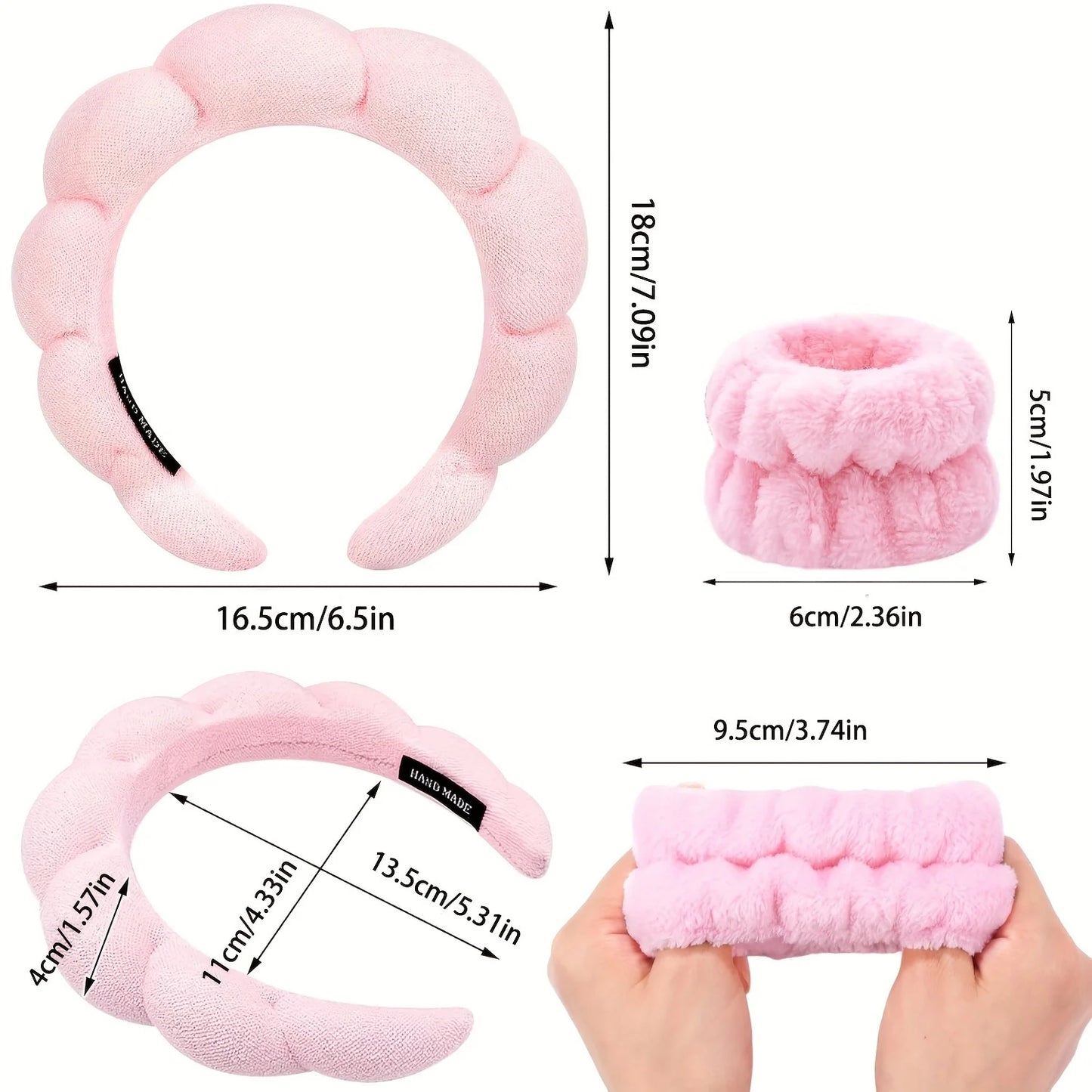 4PCS Stylish Washing Headband and Wristbands