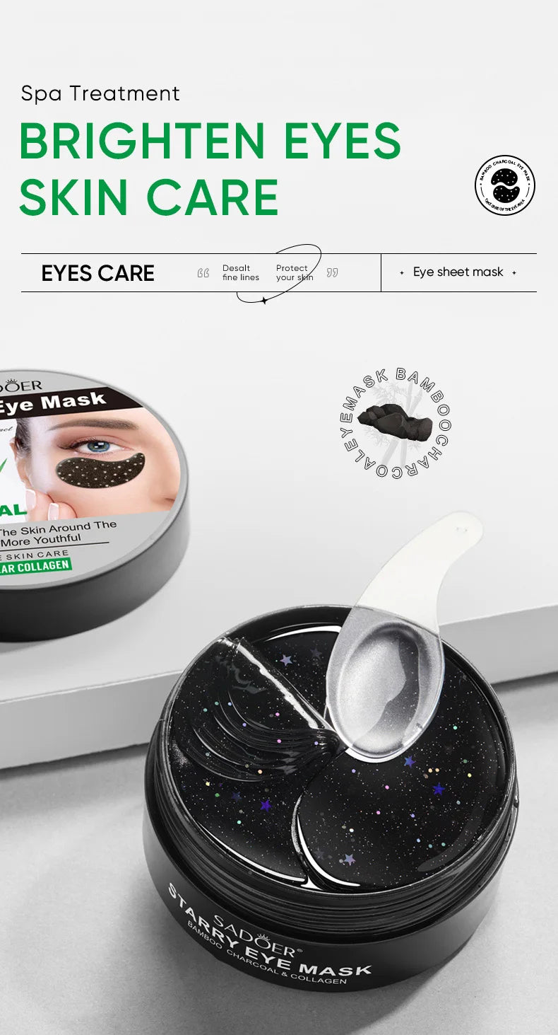 60pcs Rose Starry Collagen Eye Mask Anti Dark Circles !