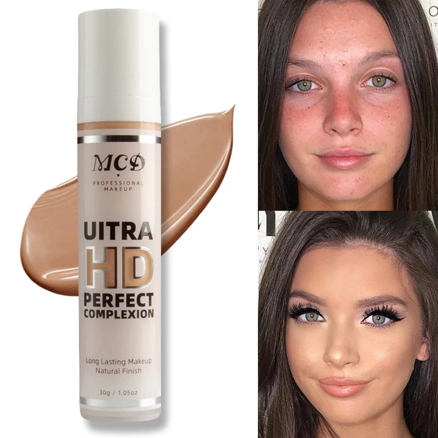 9 Shade Full Coverage Concealer Liquid Foundation (Natural Matte)