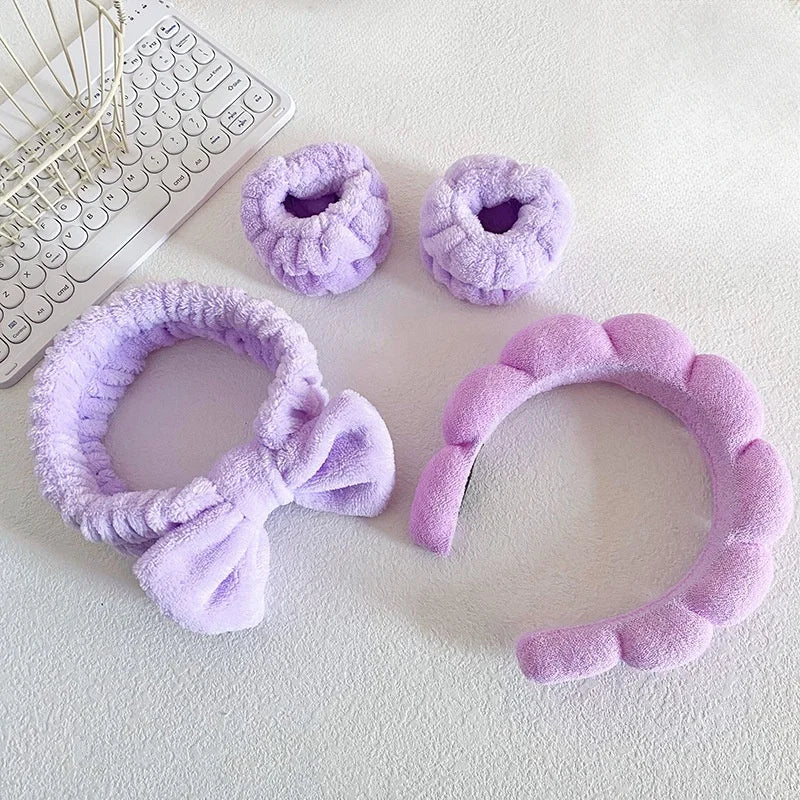 4PCS Stylish Washing Headband and Wristbands